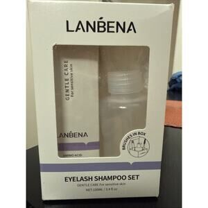 LANBENA Lash and Eyelash Cleanser Kit 100ml- Amino Acid Foam for Sensitive Skin